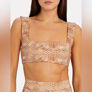 WeWoreWhat Python Printed Bandeau Bra Top Medium NWT